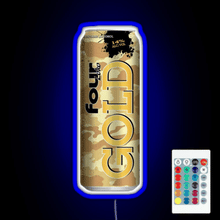 Charger l'image dans la galerie, Four Loko Gold RGB neon sign remote