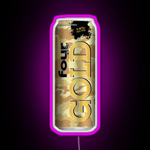Charger l'image dans la galerie, Four Loko Gold RGB neon sign  pink