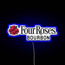 Charger l'image dans la galerie, Four Roses Bourbon RGB neon sign blue