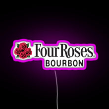 Charger l'image dans la galerie, Four Roses Bourbon RGB neon sign  pink