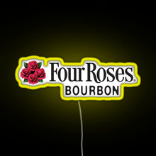 Charger l'image dans la galerie, Four Roses Bourbon RGB neon sign yellow
