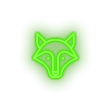 Charger l'image dans la galerie, green fox led animal carnivore cartoon fauna fox wolf zoo neon factory