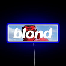 Charger l'image dans la galerie, Frank Ocean Blond Helmet Box Logo RGB neon sign blue