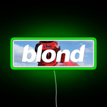 Charger l'image dans la galerie, Frank Ocean Blond Helmet Box Logo RGB neon sign green