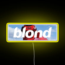 Charger l'image dans la galerie, Frank Ocean Blond Helmet Box Logo RGB neon sign yellow
