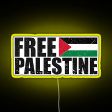 Charger l'image dans la galerie, FREE PALESTINE FREE GAZA PALESTINE FLAG ARABIC RGB neon sign yellow