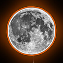 Charger l'image dans la galerie, Full Moon sticker RGB neon sign orange