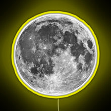 Charger l'image dans la galerie, Full Moon sticker RGB neon sign yellow