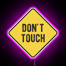 Charger l'image dans la galerie, Funny Motorcycle Or Biker Helmet Design Don t Touch Warning RGB neon sign  pink