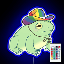 Charger l'image dans la galerie, Gay Pride Cowboy Frog RGB neon sign remote