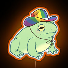 Charger l'image dans la galerie, Gay Pride Cowboy Frog RGB neon sign orange