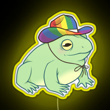 Charger l'image dans la galerie, Gay Pride Cowboy Frog RGB neon sign yellow