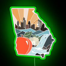 Charger l'image dans la galerie, Georgia RGB neon sign green