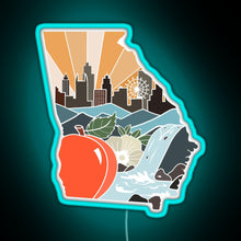 Charger l'image dans la galerie, Georgia RGB neon sign lightblue
