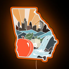 Charger l'image dans la galerie, Georgia RGB neon sign orange
