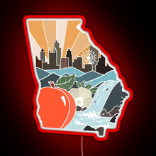 Charger l'image dans la galerie, Georgia RGB neon sign red
