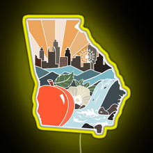 Charger l'image dans la galerie, Georgia RGB neon sign yellow