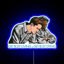 Charger l'image dans la galerie, Get Busy Living RGB neon sign blue