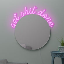 Charger l'image dans la galerie, get shit done neon mirror frame