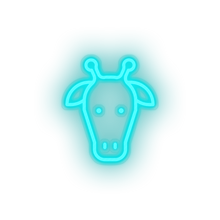 Charger l'image dans la galerie, ice_blue giraffe led animal cartoon fauna giraffe head herbivore zoo neon factory
