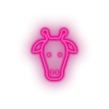 Charger l'image dans la galerie, pink giraffe led animal cartoon fauna giraffe head herbivore zoo neon factory