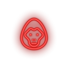 Charger l'image dans la galerie, red gorilla led animal cartoon fauna gorilla herbivore monkey zoo neon factory