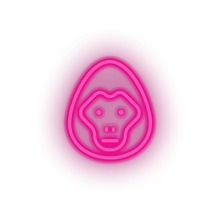 Charger l'image dans la galerie, pink gorilla led animal cartoon fauna gorilla herbivore monkey zoo neon factory