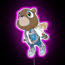 Charger l'image dans la galerie, Graduation Bear RGB neon sign  pink