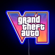Charger l'image dans la galerie, GTA 6 VI Vice City RGB neon sign blue