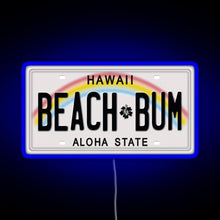 Charger l'image dans la galerie, Hawaii License Plate RGB neon sign blue
