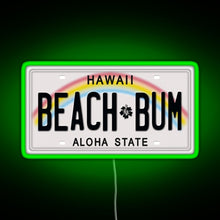 Charger l'image dans la galerie, Hawaii License Plate RGB neon sign green