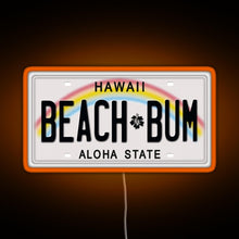 Charger l'image dans la galerie, Hawaii License Plate RGB neon sign orange