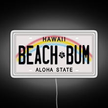 Charger l'image dans la galerie, Hawaii License Plate RGB neon sign white