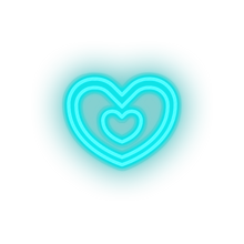 Charger l'image dans la galerie, ice_blue heart led heart like love relationship romance shape valentine day neon factory