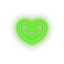 Charger l'image dans la galerie, green heart led heart like love relationship romance shape valentine day neon factory