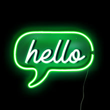 Charger l'image dans la galerie, Green wall sign - hello english