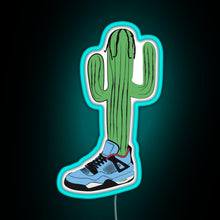 Charger l'image dans la galerie, Hip Hop Cactus La Flame RGB neon sign lightblue