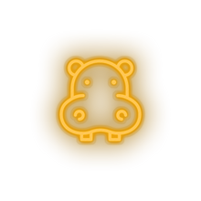 Charger l'image dans la galerie, warm_white hippopotamus led animal cartoon fauna herbivore hippo hippopotamus zoo neon factory