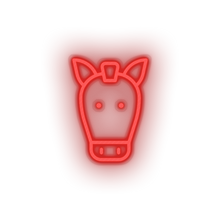 Charger l'image dans la galerie, red horse led animal cartoon farm fauna herbivore horse zoo neon factory