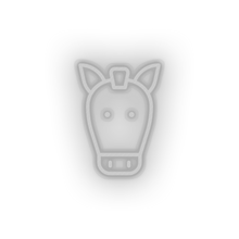 Charger l'image dans la galerie, white horse led animal cartoon farm fauna herbivore horse zoo neon factory