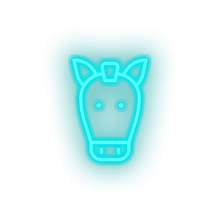 Charger l'image dans la galerie, ice_blue horse led animal cartoon farm fauna herbivore horse zoo neon factory