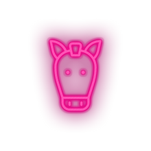 Charger l'image dans la galerie, pink horse led animal cartoon farm fauna herbivore horse zoo neon factory
