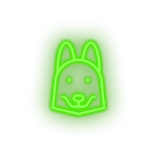 Charger l'image dans la galerie, green husky_dog led animal carnivore cartoon fauna husky dog pet zoo neon factory