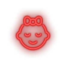 Charger l'image dans la galerie, red infant family children bow child girl kid baby led neon factory