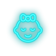 Charger l'image dans la galerie, ice_blue infant family children bow child girl kid baby led neon factory