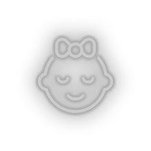 Charger l'image dans la galerie, white infant family children bow child girl kid baby led neon factory