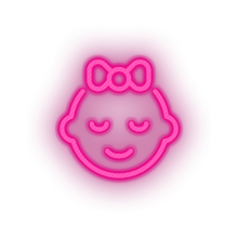 Charger l'image dans la galerie, pink infant family children bow child girl kid baby led neon factory