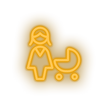 Charger l'image dans la galerie, warm_white infant family children child trolley kid baby stroller led neon factory