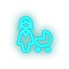 Charger l'image dans la galerie, ice_blue infant family children child trolley kid baby stroller led neon factory