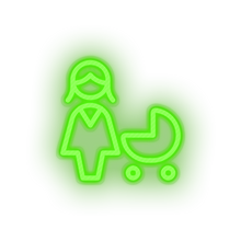 Charger l'image dans la galerie, green infant family children child trolley kid baby stroller led neon factory